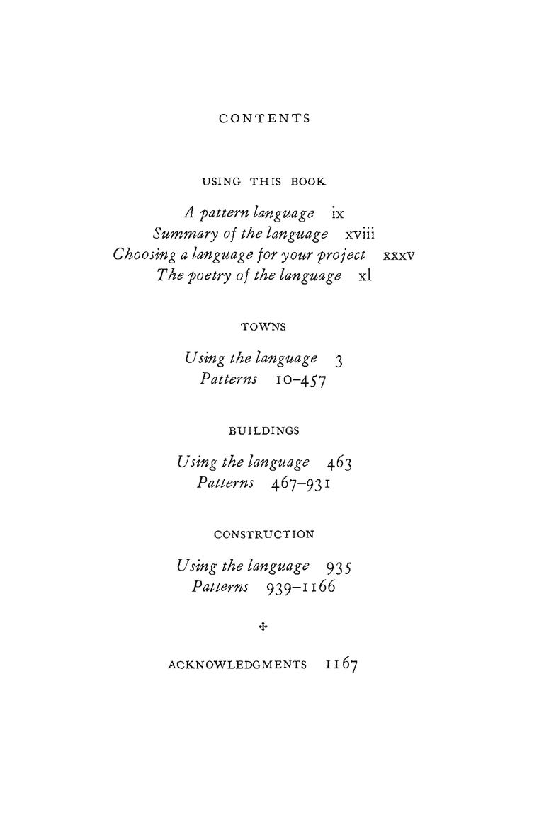 A Pattern Language｜建筑模式语言｜Christopher Alexander｜英文PDF 内容预览